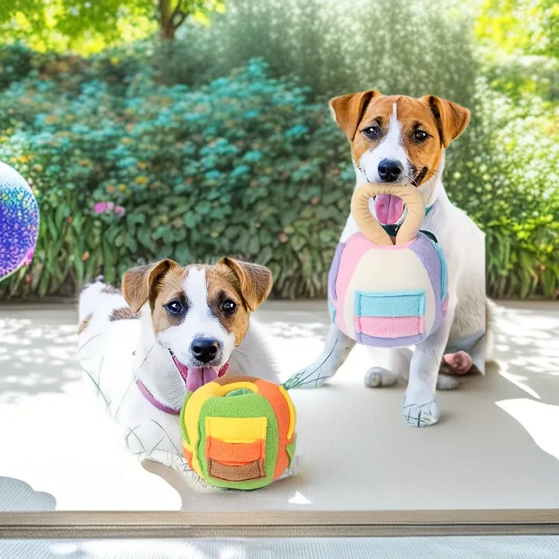 Dog’s Exclusive Happy Planet! Durable Interactive Toy Ball to Spark Instincts & Endless Fun/Deep Apricot