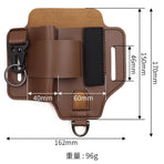 EDC Tactical Tool Holster – Multifunctional Outdoor Survival Utility Waist Pouch.(Leather black without tools)