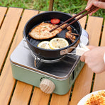 Mini Cassette Stove | 2.8KW Flame, Windproof, Overpressure Protection, Detachable Stand | Camping & Road Trip Essential.(black)