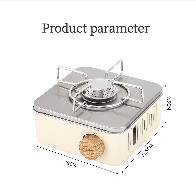 Mini Cassette Stove | 2.8KW Flame, Windproof, Overpressure Protection, Detachable Stand | Camping & Road Trip Essential.(black)
