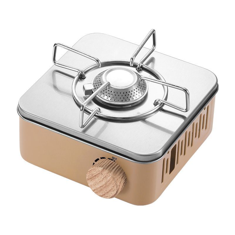 Mini Cassette Stove | 2.8KW Flame, Windproof, Overpressure Protection, Detachable Stand | Camping & Road Trip Essential.(black)