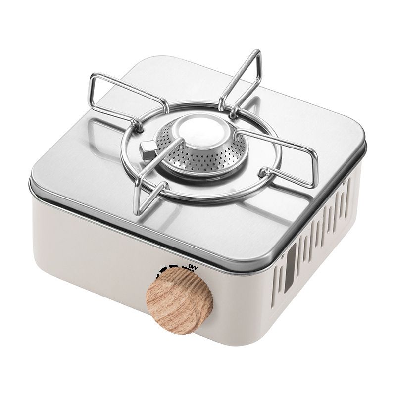 Mini Cassette Stove | 2.8KW Flame, Windproof, Overpressure Protection, Detachable Stand | Camping & Road Trip Essential.(black)