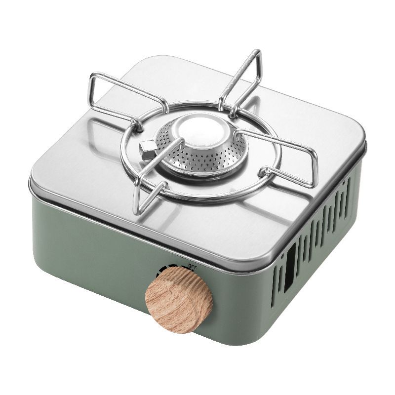 Mini Cassette Stove | 2.8KW Flame, Windproof, Overpressure Protection, Detachable Stand | Camping & Road Trip Essential.(black)