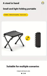 Folding Camping Stool with Hook 660g Lightweight Oxford Cloth Collapsible Seat for Fishing Picnic Hiking & Waiting(black) - Close-Up Angle