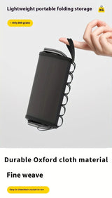 Folding Camping Stool with Hook 660g Lightweight Oxford Cloth Collapsible Seat for Fishing Picnic Hiking & Waiting(black) - Low Angle