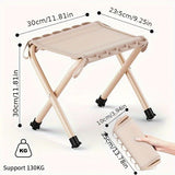 Folding Camping Stool with Hook 660g Lightweight Oxford Cloth Collapsible Seat for Fishing Picnic Hiking & Waiting(black) - Extra Image