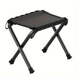 Folding Camping Stool with Hook 660g Lightweight Oxford Cloth Collapsible Seat for Fishing Picnic Hiking & Waiting(khaki) - Front View
