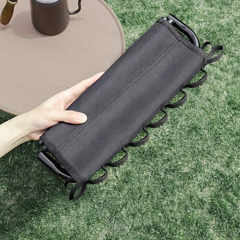 Folding Camping Stool with Hook 660g Lightweight Oxford Cloth Collapsible Seat for Fishing Picnic Hiking & Waiting(khaki)