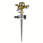 Zinc Alloy Rotating Sprinkler, 25°-360° Adjustable, 10-20m Wide Coverage, Spike Automatic Irrigation, Must-Have for Lawn & Garden.*bronze