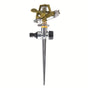 Zinc Alloy Rotating Sprinkler, 25°-360° Adjustable, 10-20m Wide Coverage, Spike Automatic Irrigation, Must-Have for Lawn & Garden.*bronze