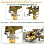 Zinc Alloy Rotating Sprinkler, 25°-360° Adjustable, 10-20m Wide Coverage, Spike Automatic Irrigation, Must-Have for Lawn & Garden.*bronze