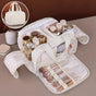 Travel Toiletry & Makeup Bag – Large Capacity Organiser Wash Bag with Compartments(beige)