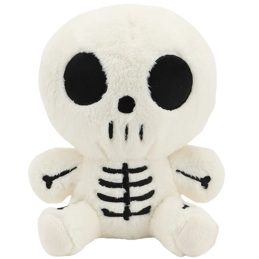 Halloween Cute Skeleton Plush Toy, Premium Polyester & PP Cotton Filling, Soft Squishy, Spooky Cute, Perfect for Gift & Décor!