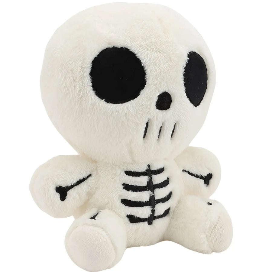 Halloween Cute Skeleton Plush Toy, Premium Polyester & PP Cotton Filling, Soft Squishy, Spooky Cute, Perfect for Gift & Décor!