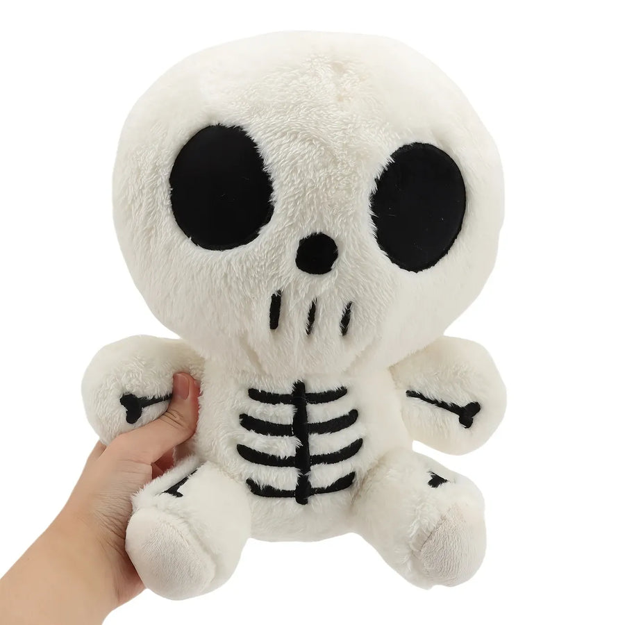 Halloween Cute Skeleton Plush Toy, Premium Polyester & PP Cotton Filling, Soft Squishy, Spooky Cute, Perfect for Gift & Décor!