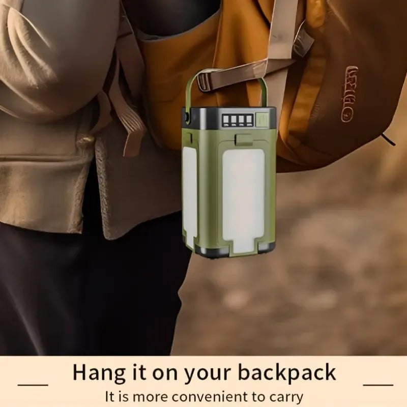 4-Leaf Foldable Solar Camping Lantern, 1800mAh 6 Lighting Modes, Portable Hands-Free Hanging Floodlight