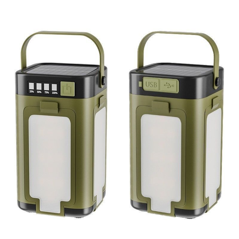4-Leaf Foldable Solar Camping Lantern, 1800mAh 6 Lighting Modes, Portable Hands-Free Hanging Floodlight