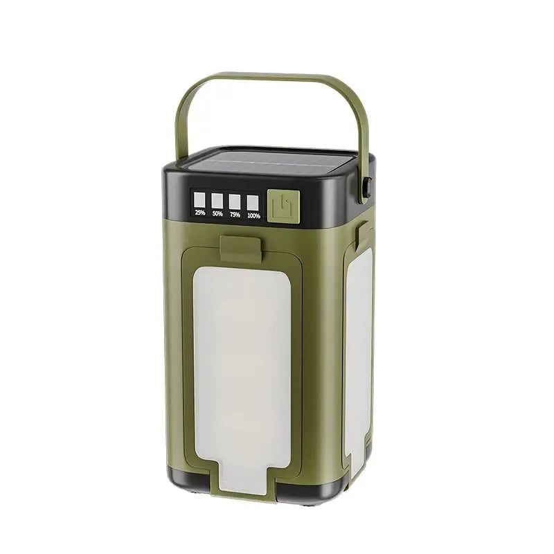 4-Leaf Foldable Solar Camping Lantern, 1800mAh 6 Lighting Modes, Portable Hands-Free Hanging Floodlight