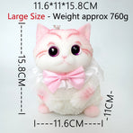 Cute Handmade Simulated Cat Stress Relief Squishy Toy/ (Large cat + accessories + cat bed + gift box)