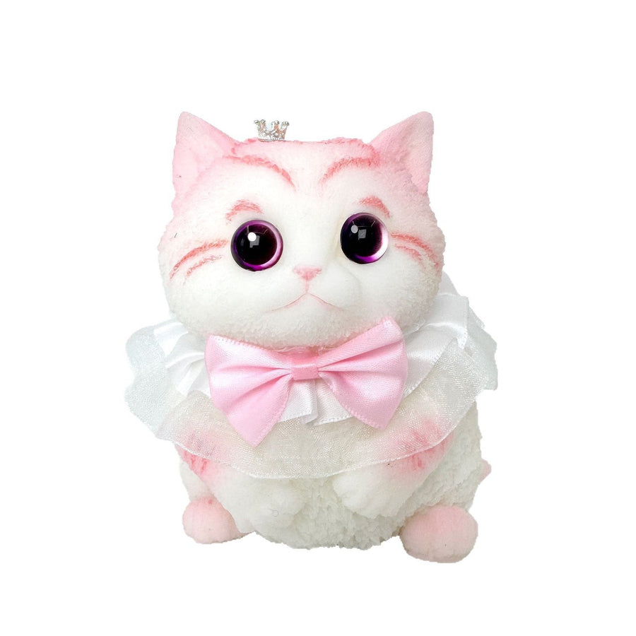 Cute Handmade Simulated Cat Stress Relief Squishy Toy/ (Large cat + accessories + cat bed + gift box)