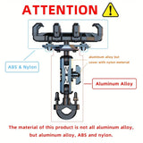 Shockproof Phone Mount, Compatible with Bicycles/Motorcycles/Scooters/ATVs, 720-Degree Rotation Anti-Shake, Fits 4.5-7 Inch Smartphones - Front View
