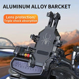 Shockproof Phone Mount, Compatible with Bicycles/Motorcycles/Scooters/ATVs, 720-Degree Rotation Anti-Shake, Fits 4.5-7 Inch Smartphones - Side View