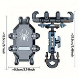 Shockproof Phone Mount, Compatible with Bicycles/Motorcycles/Scooters/ATVs, 720-Degree Rotation Anti-Shake, Fits 4.5-7 Inch Smartphones - Extra Image