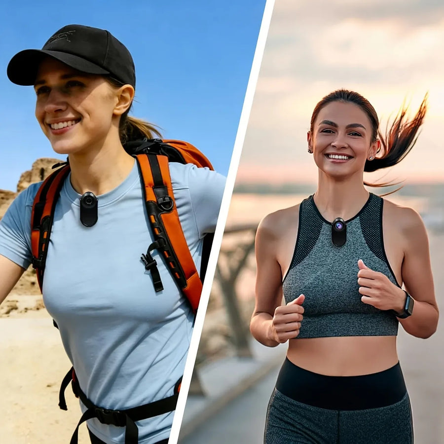 Thumb-Sized 1080P Portable Action Camera: Rotatable Back Clip / Multi-Accessory Expansion / 300mAh Battery, Hands-Free for Cycling, Hiking & Vlogs!(white)