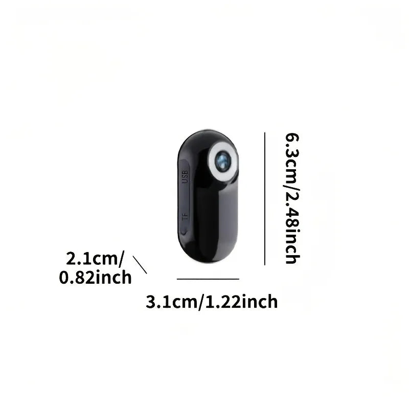 Thumb-Sized 1080P Portable Action Camera: Rotatable Back Clip / Multi-Accessory Expansion / 300mAh Battery, Hands-Free for Cycling, Hiking & Vlogs!(white)