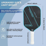1PCS T700 PRO Carbon Fiber Pickleball Paddle: 8.0oz Lightweight Wide Body Control Paddle for Beginners & Seniors(BLUE) - 45-Degree Angle