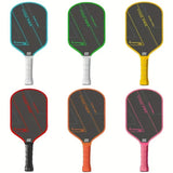 1PCS T700 PRO Carbon Fiber Pickleball Paddle: 8.0oz Lightweight Wide Body Control Paddle for Beginners & Seniors(BLUE) - Close-Up Angle