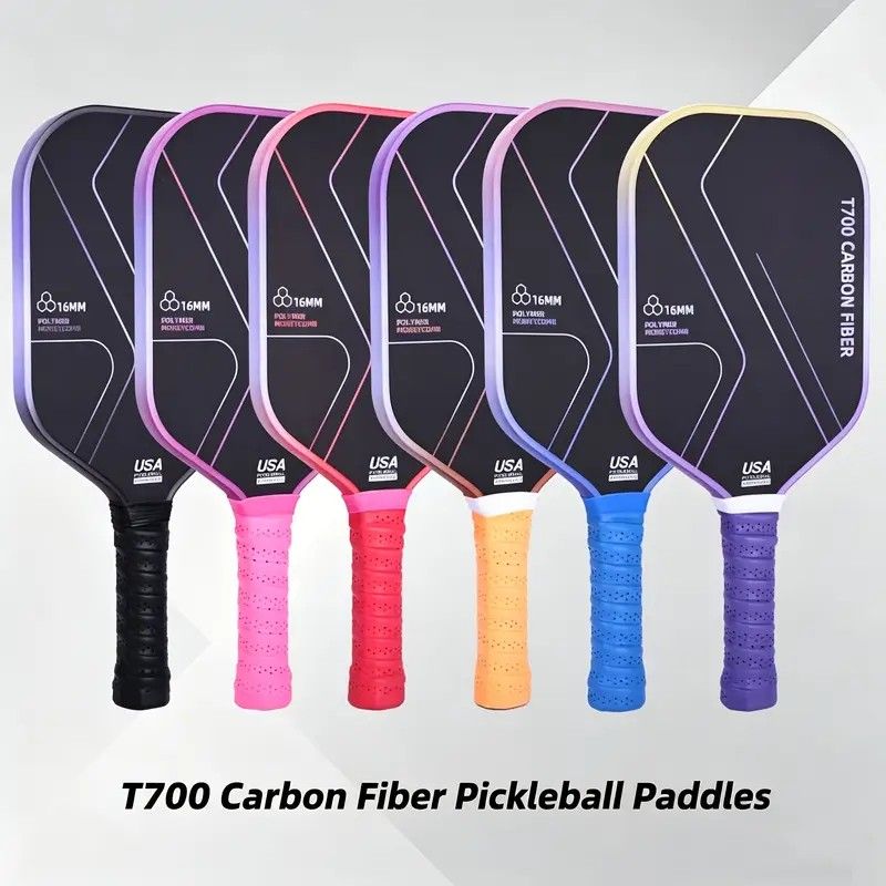 T700 Carbon Fiber Pickleball Paddle Set (2 Pack): 8.0oz Lightweight Widebody Design, Ideal for Beginners & Seniors（RED)