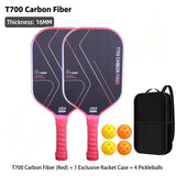 T700 Carbon Fiber Pickleball Paddle Set (2 Pack): 8.0oz Lightweight Widebody Design, Ideal for Beginners & Seniors（BLACK)