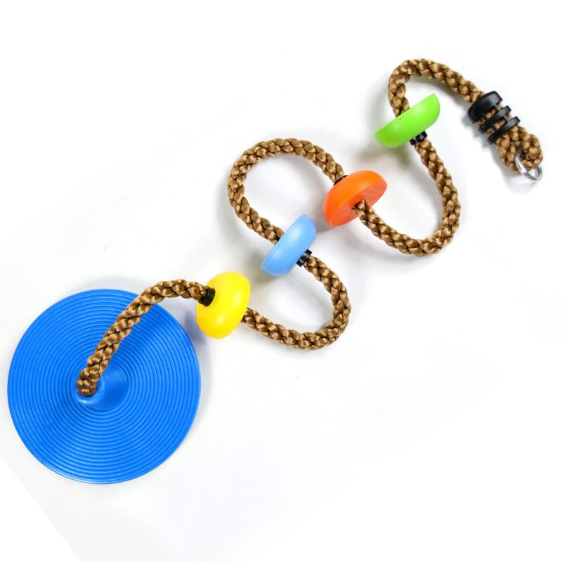 Tree Climbing Swing Rope – Hanging Tree Swing, PP/PE, Anti-Slip Discs, Outdoor Adventure Gift.(green)