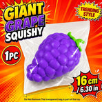 Giant Grape Squishy Toy | Soft TPR Slow Rebound, 16cm Realistic Bumps, Stress Relief & Portable, Must-Have Decompression Toy