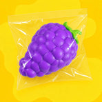 Giant Grape Squishy Toy | Soft TPR Slow Rebound, 16cm Realistic Bumps, Stress Relief & Portable, Must-Have Decompression Toy