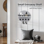 Handcrafted wooden wall organizer with partitioned storage and multifunctional use, easily creating a tidy and stylish entryway./GREY