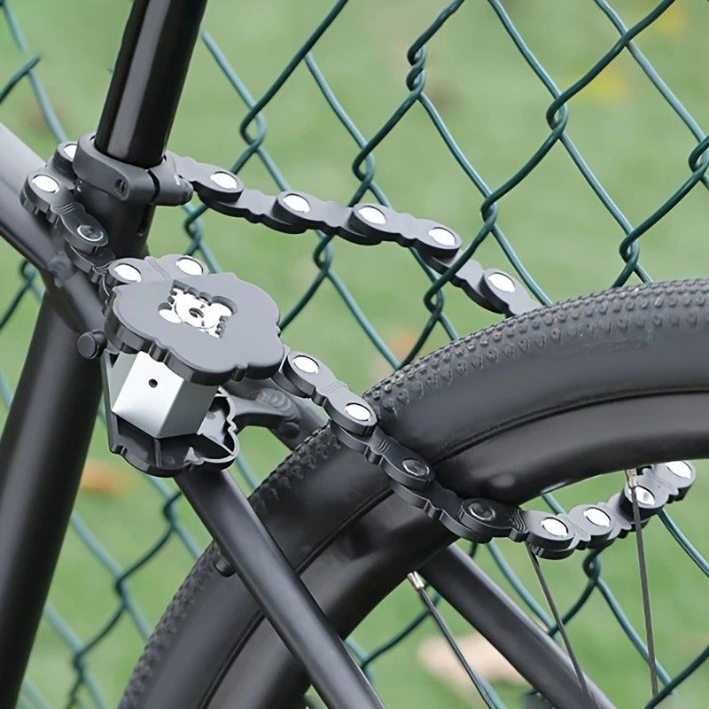 Best-selling Baota Folding Lock Alloy Steel Anti-Hydraulic Cutting 840mm Extended Chain Waterproof & Rustproof Portable Lock  Universal Anti-Theft Device for Bicycles, E-Bikes & Motorcycles