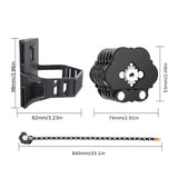 Best-selling Baota Folding Lock Alloy Steel Anti-Hydraulic Cutting 840mm Extended Chain Waterproof & Rustproof Portable Lock  Universal Anti-Theft Device for Bicycles, E-Bikes & Motorcycles - Low Angle