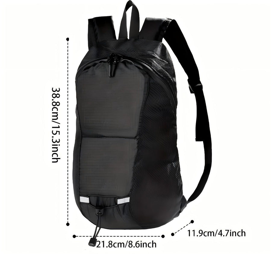 15L Backpack with USB Charging & Smart LED Turn Signals, Waterproof Cycling Commuter Daypack, Lightweight Nylon, Safety Reflective(black)