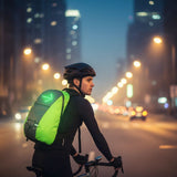 15L Backpack with USB Charging & Smart LED Turn Signals, Waterproof Cycling Commuter Daypack, Lightweight Nylon, Safety Reflective(black) - Extra Image