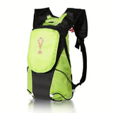 5L Backpack with USB Charging & Smart LED Turn Signals, Lightweight Nylon Commuter Cycling Bag, Safety Reflective Design.Kelly(orange red) - Front View