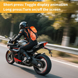 5L Backpack with USB Charging & Smart LED Turn Signals, Lightweight Nylon Commuter Cycling Bag, Safety Reflective Design.Kelly(orange red) - Rear View