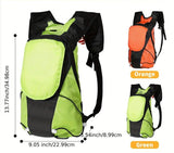 5L Backpack with USB Charging & Smart LED Turn Signals, Lightweight Nylon Commuter Cycling Bag, Safety Reflective Design.Kelly(orange red)