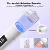 2-in-1 Nail Lamp: Handheld & Stand, 6-LED Fast Dry, Type-C Fast Charge, Smart Timer, Home/Travel DIY Nail Art Essential - 45-Degree Angle