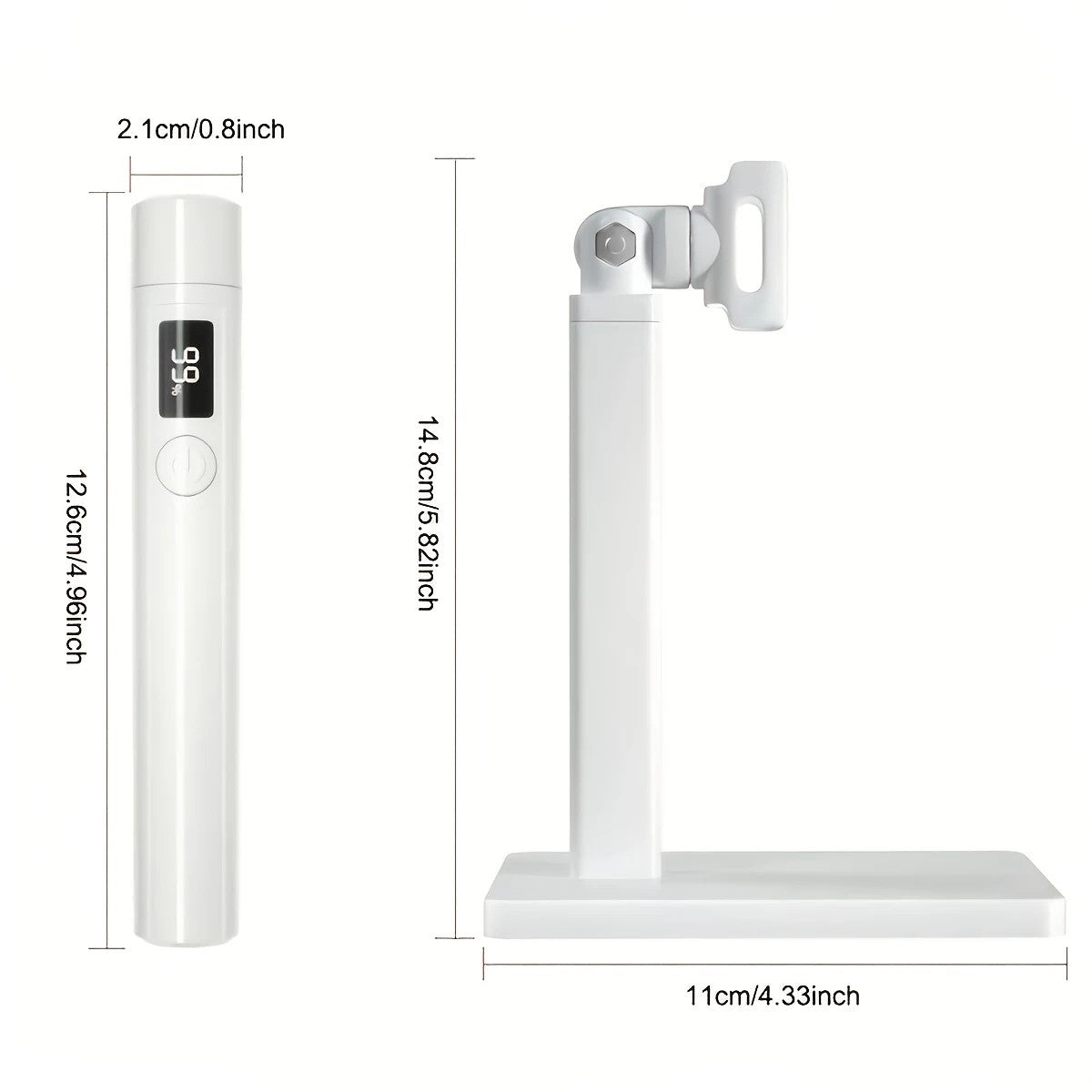 2-in-1 Nail Lamp: Handheld & Stand, 6-LED Fast Dry, Type-C Fast Charge, Smart Timer, Home/Travel DIY Nail Art Essential