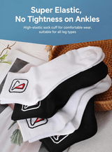 Breathable & moisture-wicking, antibacterial & odor-resistant — SMAIL DARING Bamboo Fiber Sports Socks 2-Pack (1 Pair White + 1 Pair Black) Size 35#-39#