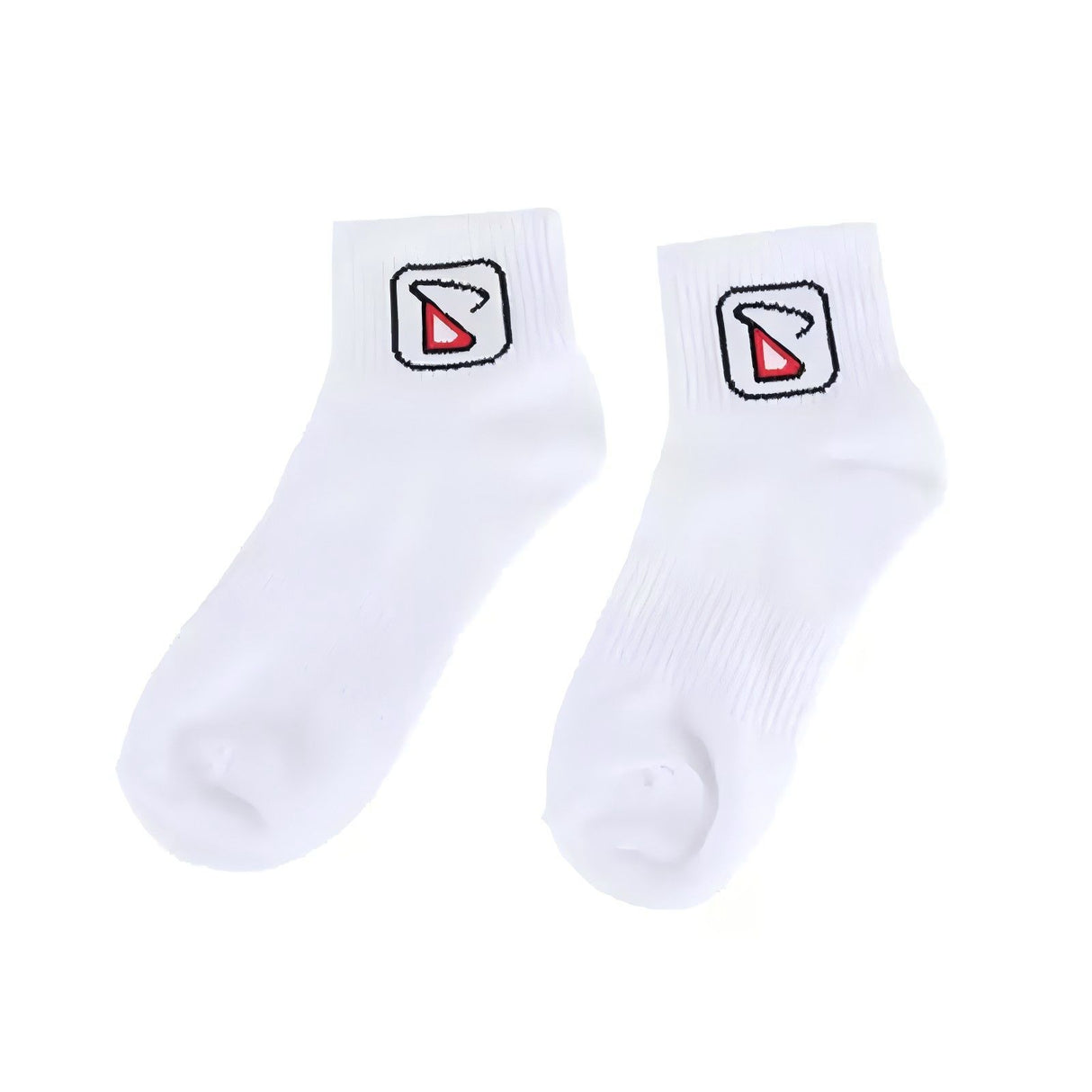 Breathable & moisture-wicking, antibacterial & odor-resistant — SMAIL DARING Bamboo Fiber Sports Socks 2-Pack (1 Pair White + 1 Pair Black) Size 35#-39#