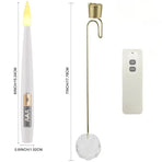 12-Pack Flameless Tapered LED Christmas Candles, Remote Control Timer Crystal Hook Decoration
