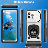 Newly Upgraded IPX8 Diving Phone Case, 15m Waterproof, 6.9-inch Universal, Surfing Swimming Underwater Photography, Shockproof and Scratch-Resistant.black - Front View